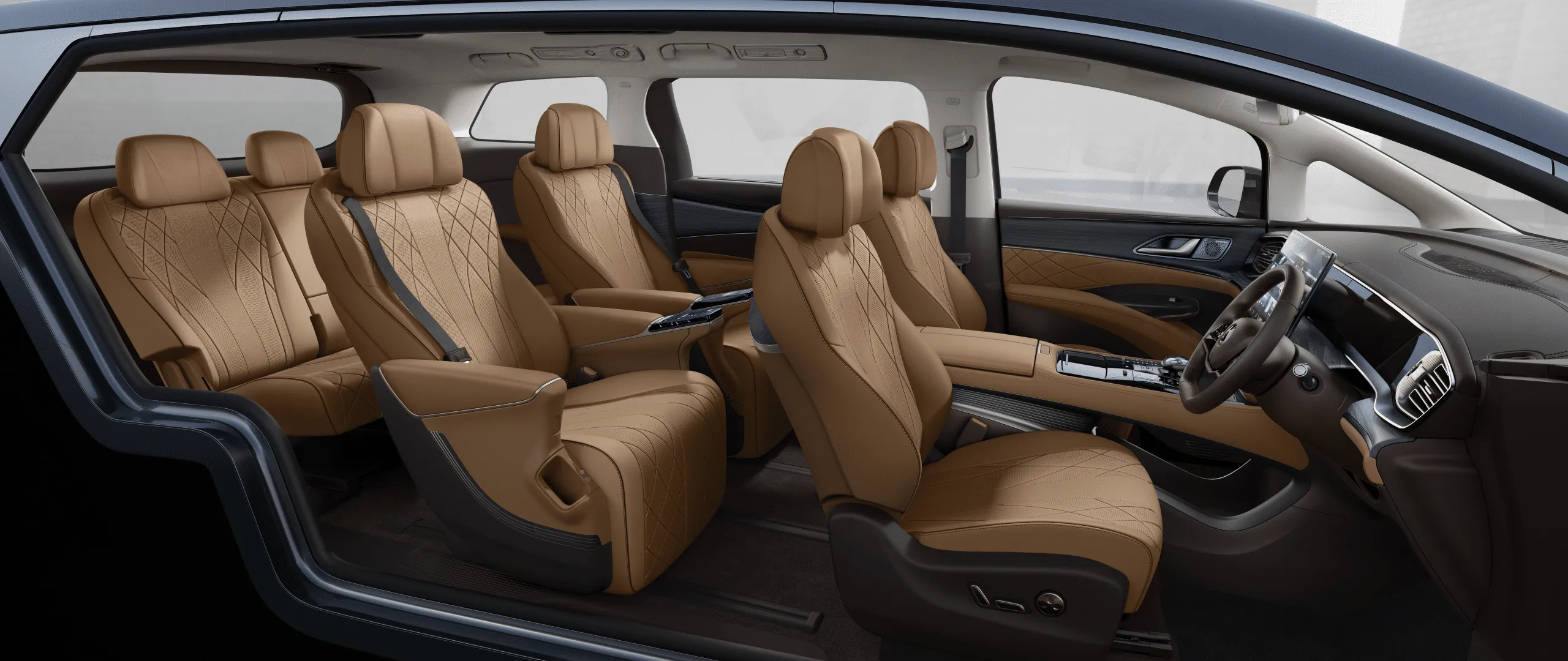 DENZA D9 interior — Brown