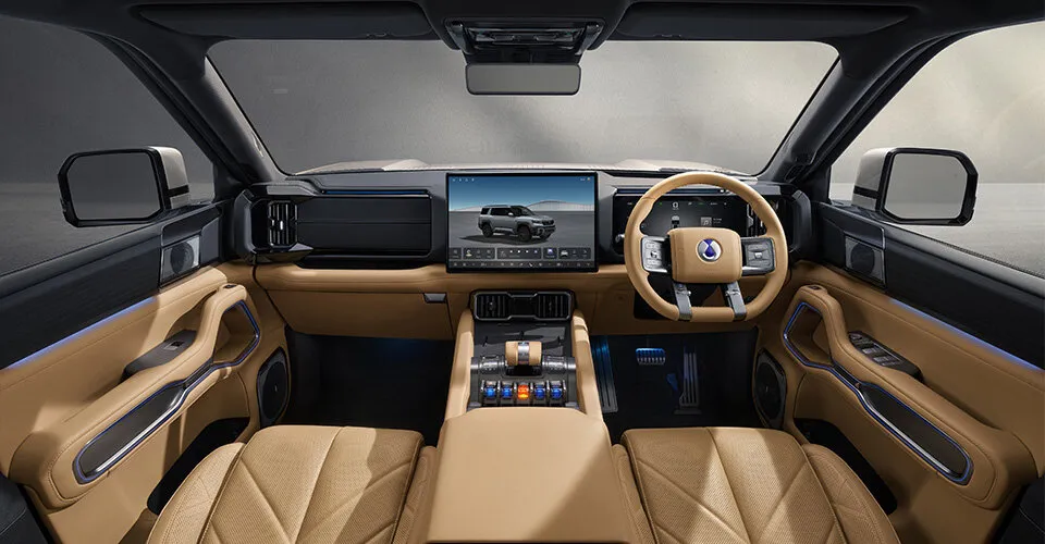 DENZA B8 interior — Jasper Brown